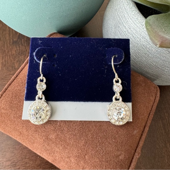 Sparking Cubic Zirconia Dangling Silver Earrings - Picture 3 of 5